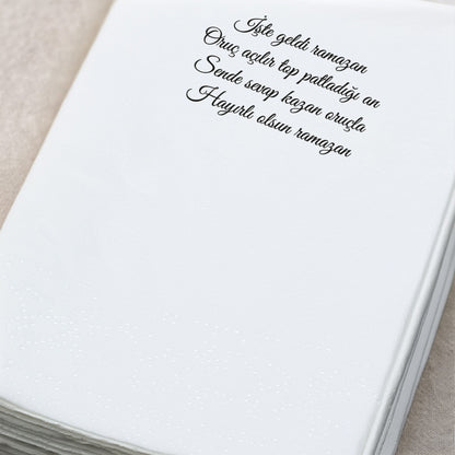 Kidzia Ramazan Desenli Top Atışı Baskılı Peçete – 33x33 cm Çift Katlı, 20’li Paket