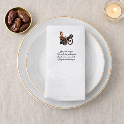 Kidzia Ramazan Desenli Top Atışı Baskılı Peçete – 33x33 cm Çift Katlı, 20’li Paket