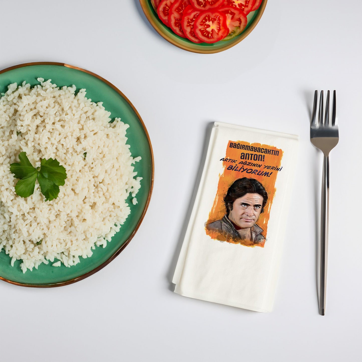 Kidzia Yeşilçam Anton Temalı Baskılı Peçete – 33x33 cm Çift Katlı, 20’li Paket