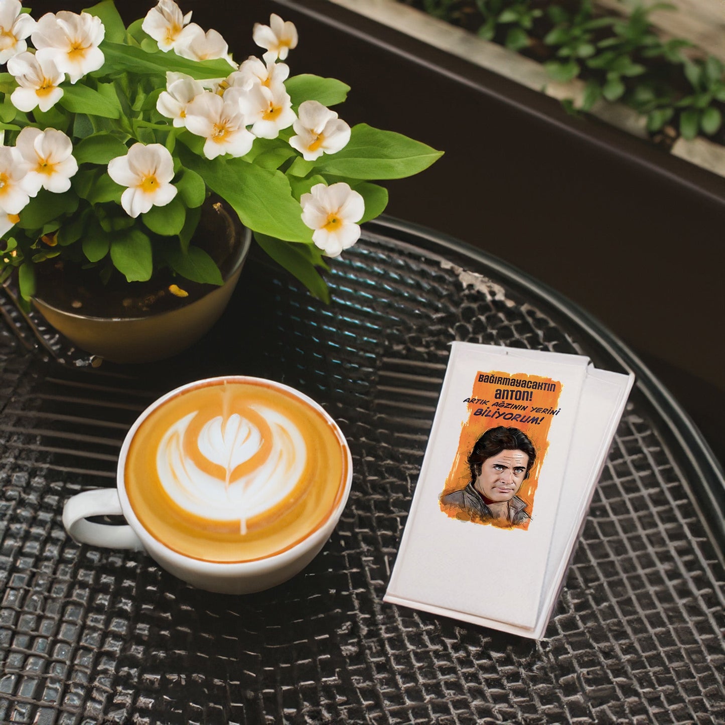 Kidzia Yeşilçam Anton Temalı Baskılı Peçete – 33x33 cm Çift Katlı, 20’li Paket