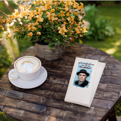 ''Lan Bi Nargilemiz Var'' – Yeşilçam Temalı Nostaljik Baskılı Peçete | 20’li, 33x33 cm