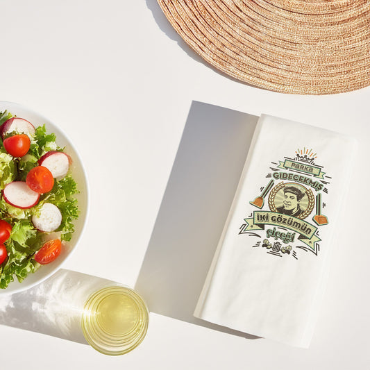 KIDZIA Yeşilçam Temalı “Parka Gidecekmiş – İki Gözümün Çiçeği” Baskılı Peçete | 20’li Paket