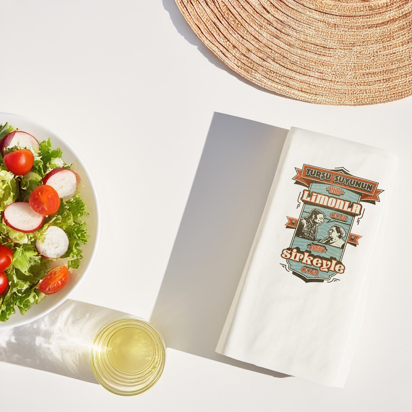 Kidzia Yeşilçam Temalı “Turşu Suyu Limonla mı Sirkeyle mi Olur?” Baskılı Peçete – 20’li Paket (33x33 cm, Çift Katlı)