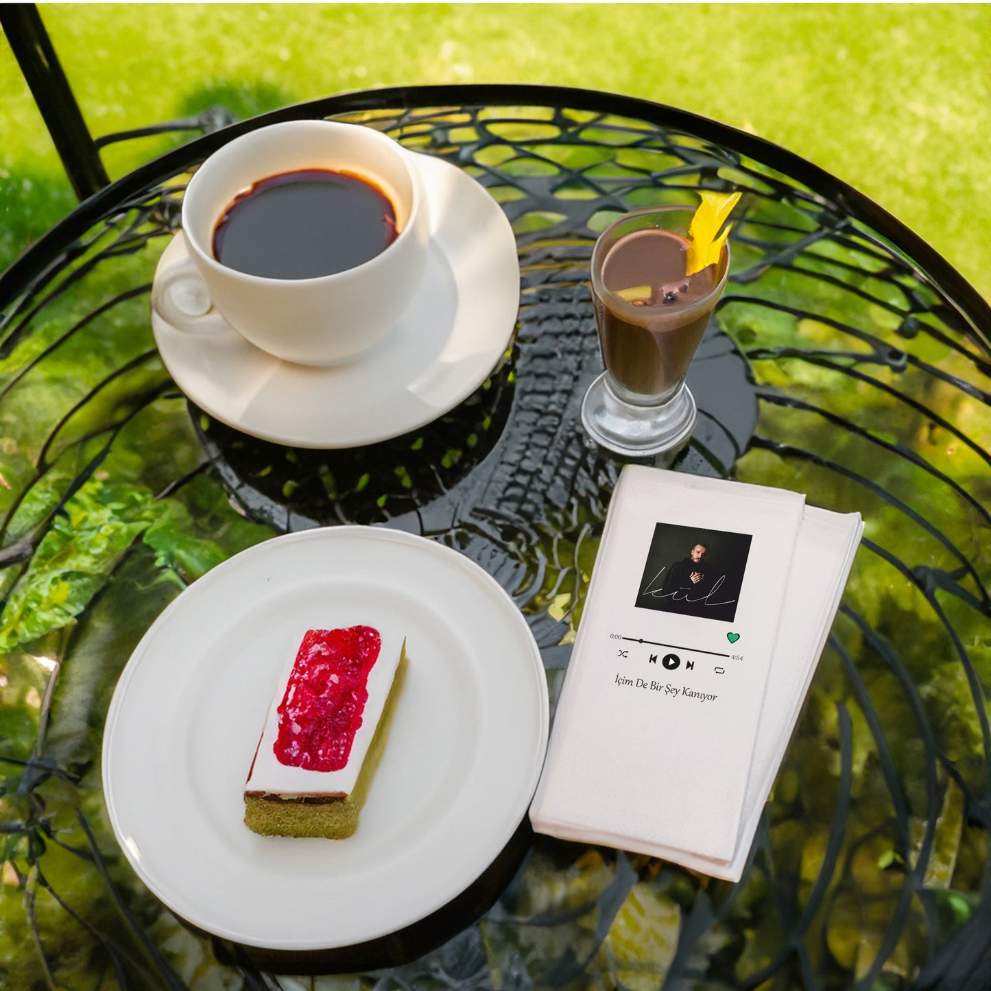 Kidzia İçim De Bir Şey Kanıyor Şarkı Sözü Temalı Baskılı Peçete – 20’li Paket, 33x33cm Çift Katlı