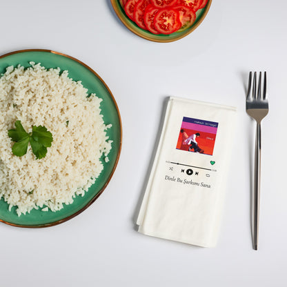 Dinle Bu Şarkım Sana – Müzik Player Tasarımlı Baskılı Peçete | 33x33cm Çift Katlı Selülozik | 20’li Paket
