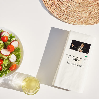 Kaç Kadeh Kırıldı Şarkı Temalı Baskılı Peçete – 33x33 cm | 20’li Paket