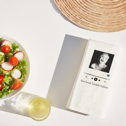 Ben Sende Tutuklu Kaldım Şarkı Sözü Baskılı Peçete – 33x33cm Müzik Temalı 20’li Paket