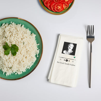 Ben Sende Tutuklu Kaldım Şarkı Sözü Baskılı Peçete – 33x33cm Müzik Temalı 20’li Paket