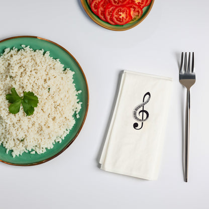 Sol Anahtarı Notalı Baskılı Peçete – 33x33cm Çift Katlı, Şık Müzik Temalı Peçete (20'li Paket)