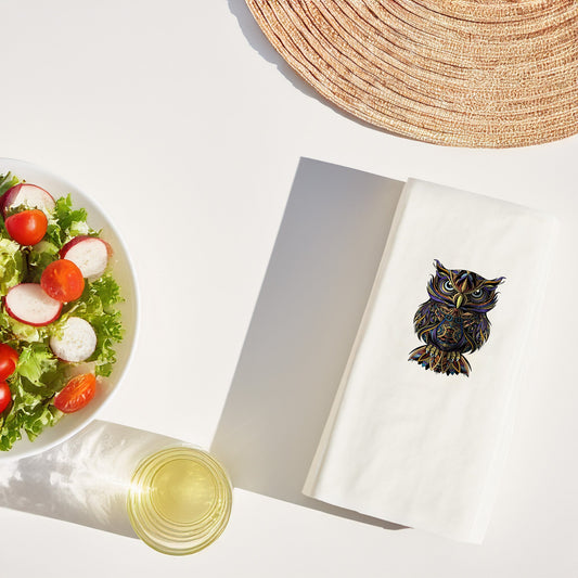 Gece Baykuşu Mandala Tasarımlı Özel Baskı Peçete – 20’li Şık Sofra Peçetesi (33x33 cm)