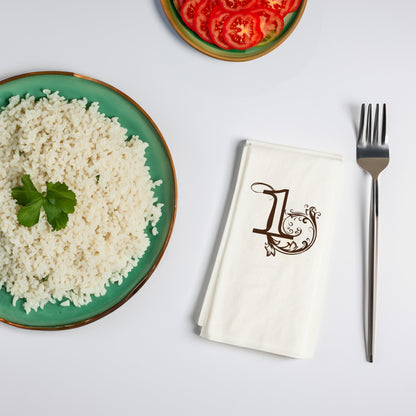 Monogram 1 Rakamı Desenli Şık Baskılı Peçete – 33x33cm Çift Katlı, 20’li Paket