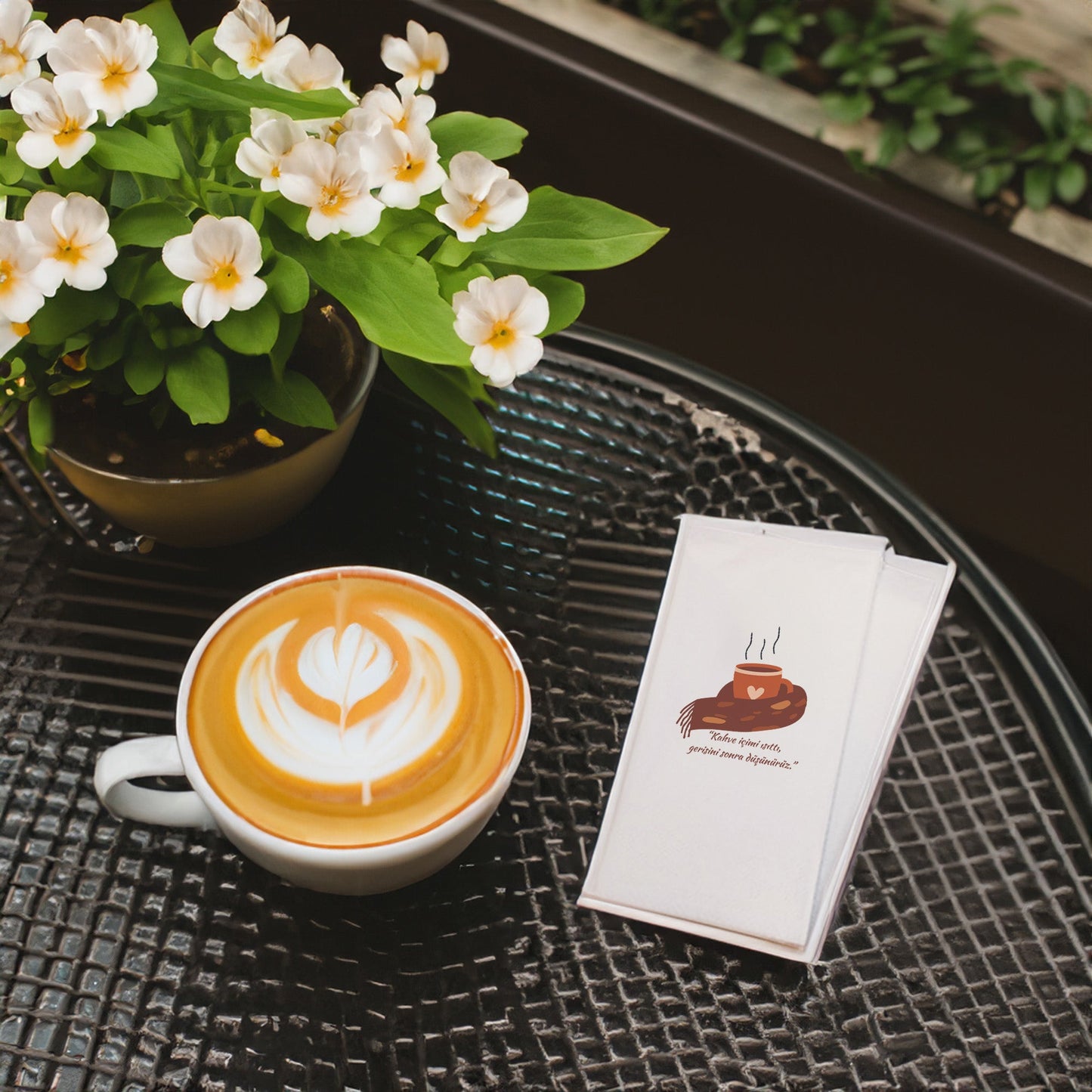 Kahve İçimi Isıttı Baskılı Peçete – Kahve Sonrası Düşünürüz Tasarım