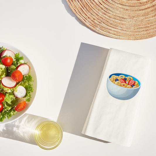 Granola Bowl Temalı Baskılı Peçete – 33x33cm Çift Katlı, 20’li Paket | Fit Kahvaltı & Healthy Snack Sunum Peçetesi