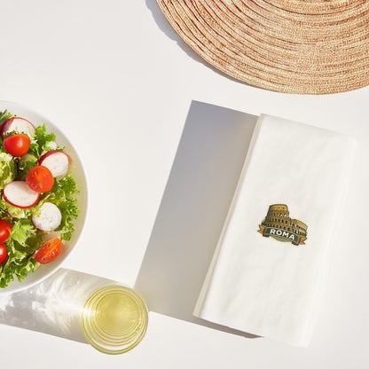 Roma Şehir Desenli Baskılı Peçete | Kolezyum Motifli İtalya Temalı Sofra Peçetesi