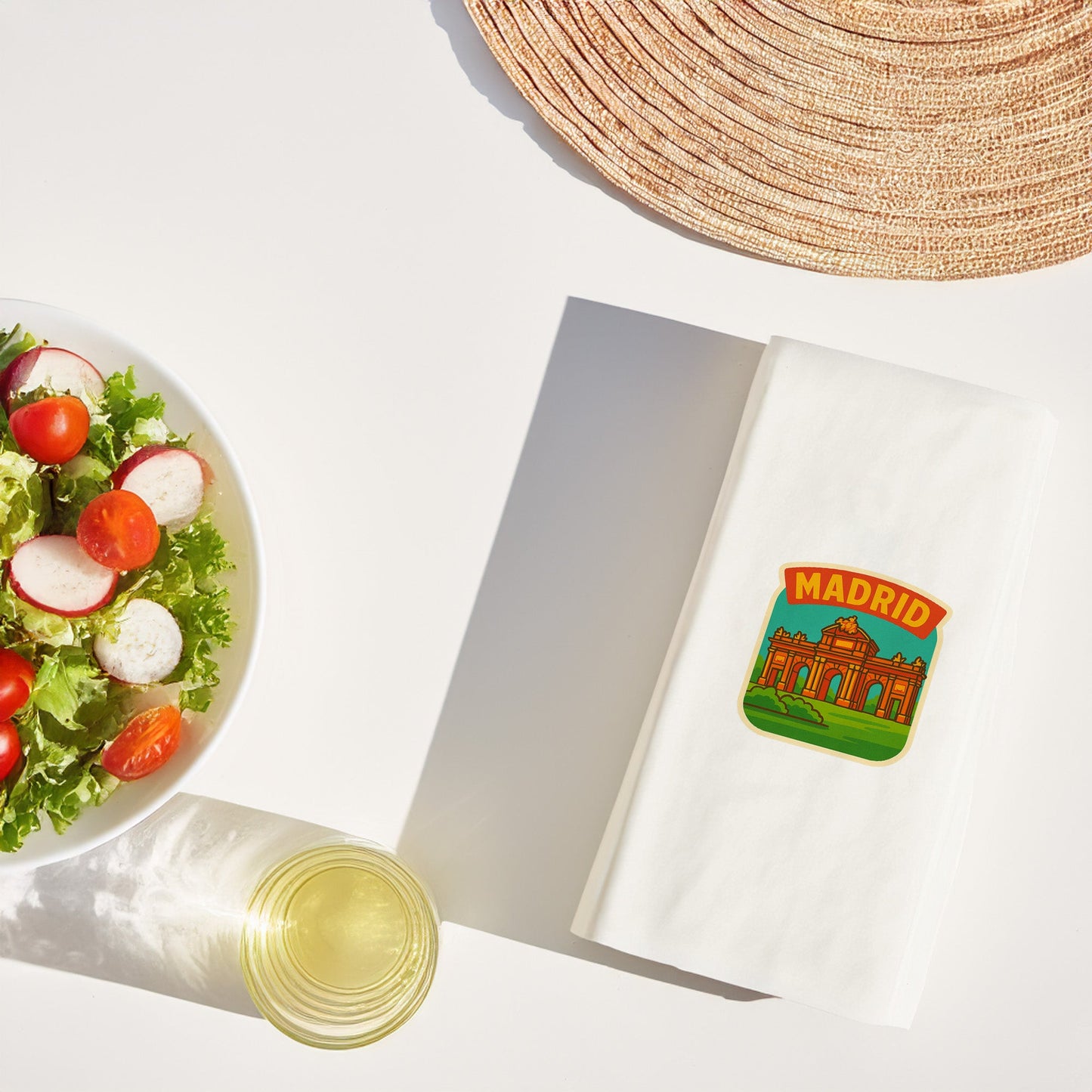 Madrid Şehir Desenli Baskılı Peçete | Puerta de Alcalá Temalı Sofra Peçetesi