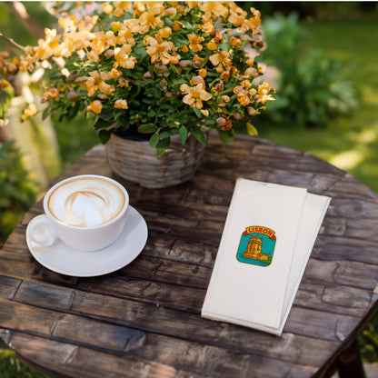 Lisbon Şehir Desenli Baskılı Peçete | Lizbon Belém Kulesi Temalı Sofra Peçetesi