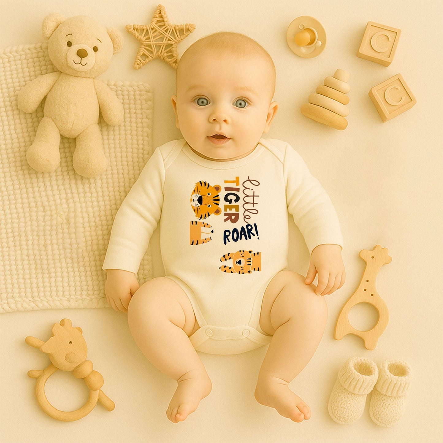 Kişiye Özel Bebek Zıbını – Little Tiger ROAR! | 1–36 Ay