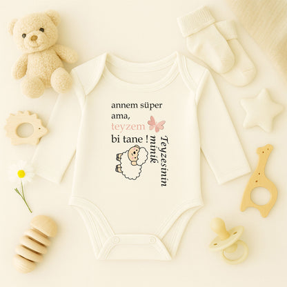 Kişiye Özel Bebek Zıbını – Teyzem Bi Tane Tasarım | 1–36 Ay