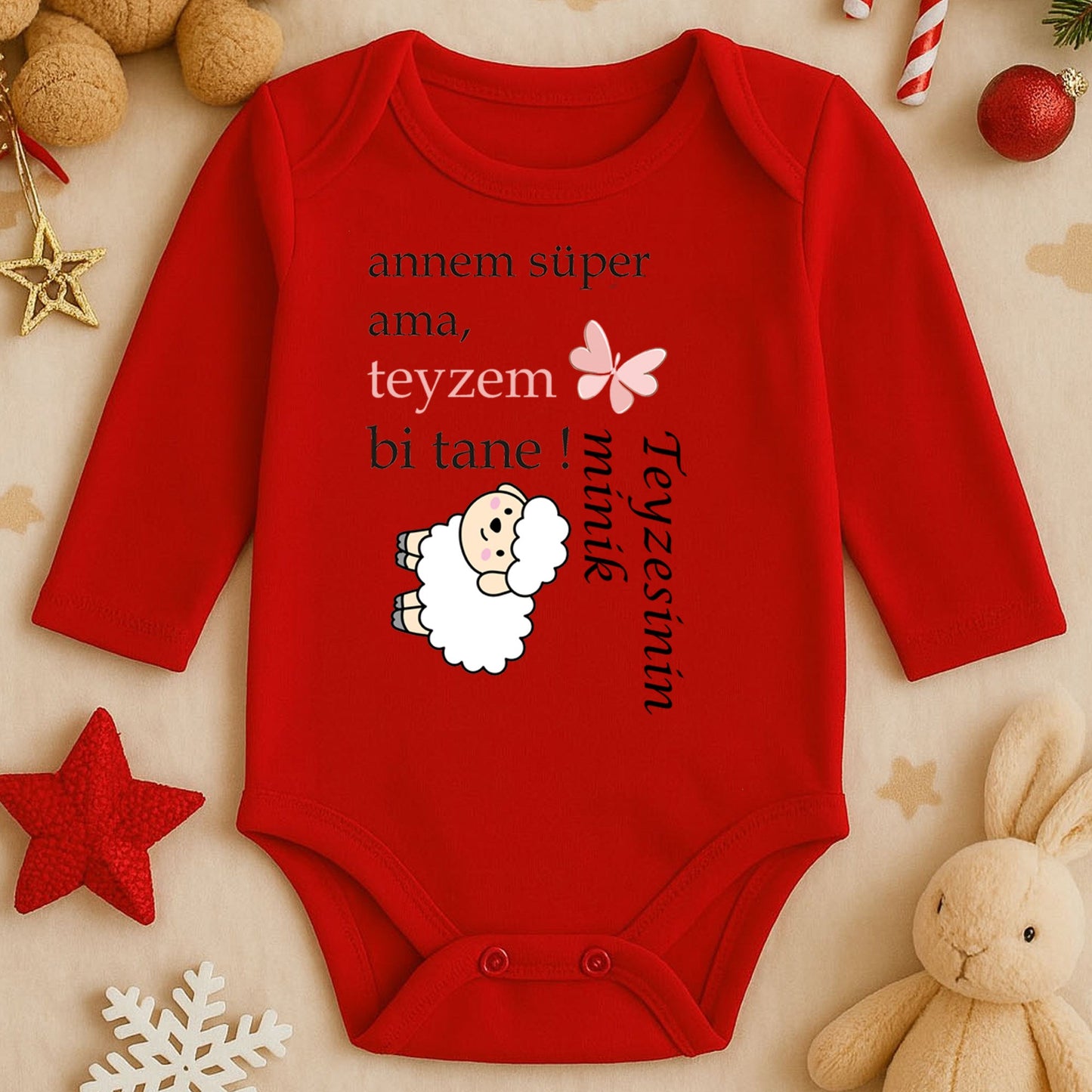 Kişiye Özel Bebek Zıbını – Teyzem Bi Tane Tasarım | 1–36 Ay