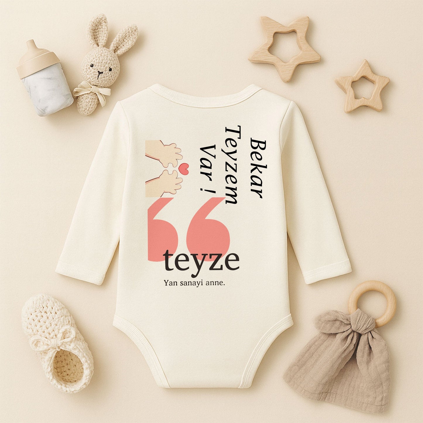 Kişiye Özel Bebek Zıbını – Teyze Yan Sanayi Anne Tasarım | 1–36 Ay