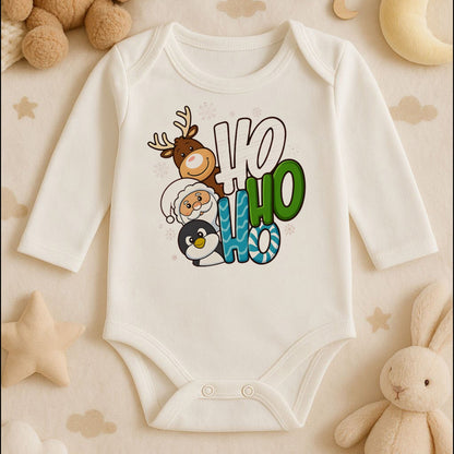 Kişiye Özel Bebek Zıbını – Ho Ho Ho Noel Tasarım | 1–36 Ay