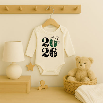 Kişiye Özel Bebek Zıbını – 2026 Yılbaşı Tasarımı | 1–36 Ay