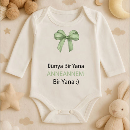 Kişiye Özel Bebek Zıbını – Anneannem Tasarım Mint Fiyonk | 1–36 Ay