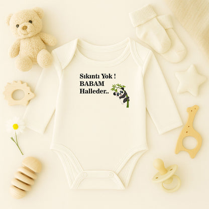 Panda ve Bambu Çubuk Temalı Bebek Zıbını | 1–36 Ay | Sevimli Jungle Tasarım