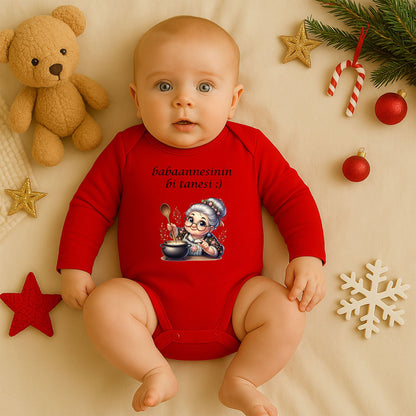 'Babaannesinin Birtanesi'Bebek Zıbını – 1–36 Ay | Hassas Ciltlere Uygun DTF Baskı