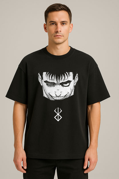 anime baskılı oversize tişört