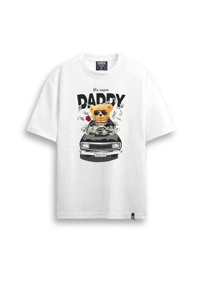 ayı tedy baskılı regular beyaz tişört