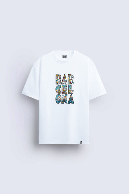 Barcelona baskılı regular tişört