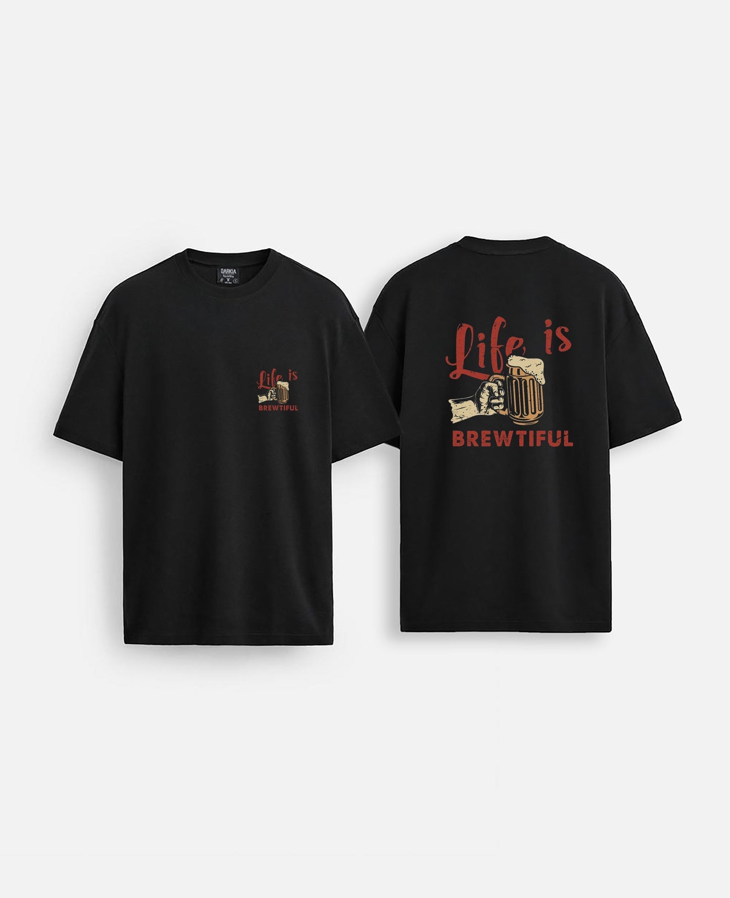 Beer baskılı oversize tişört