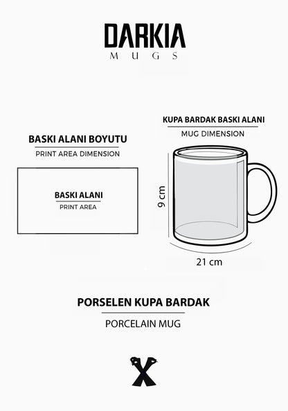 Amsterdam Şehir Baskılı Porselen Kupa