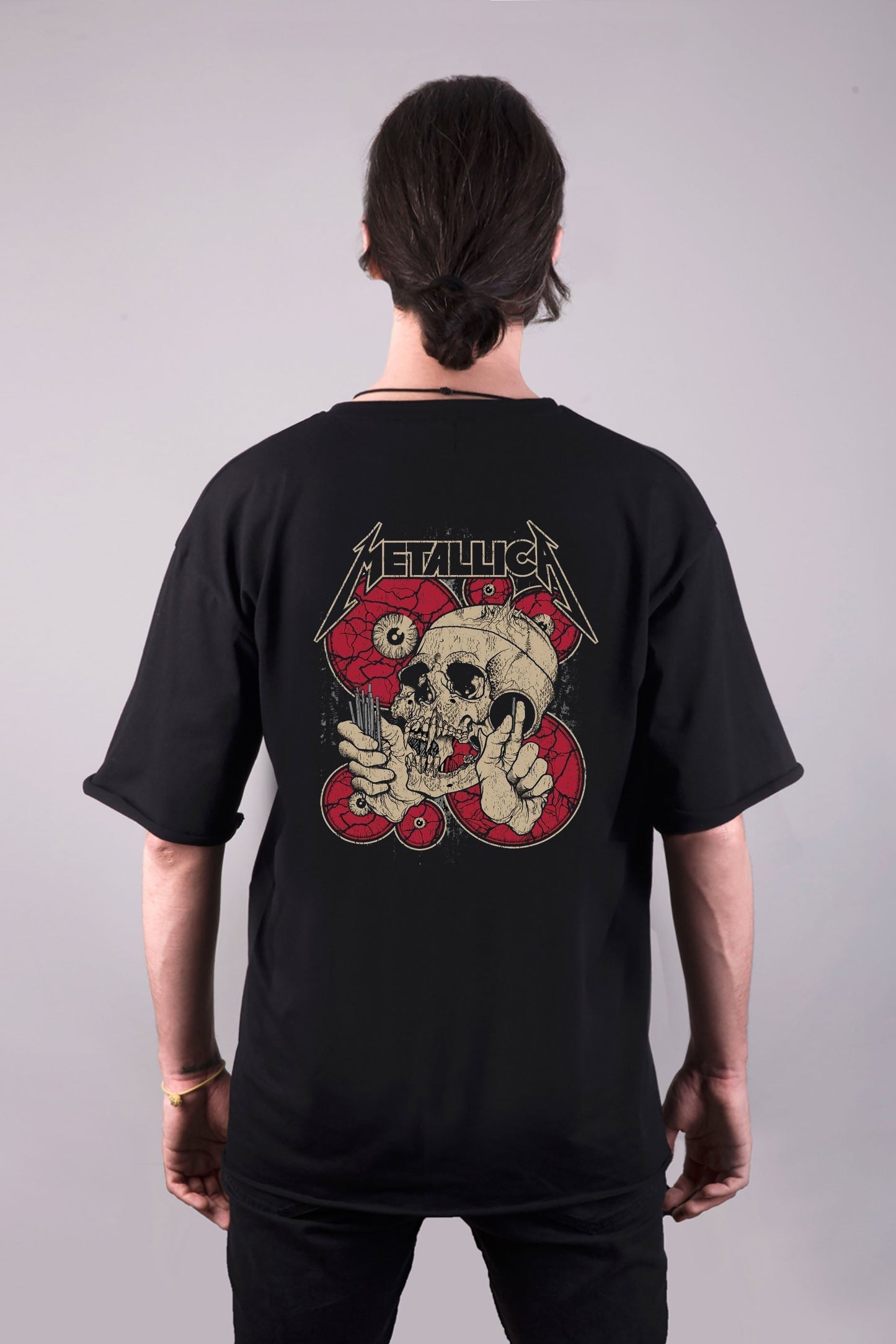 Metallica baskılı oversize tişört