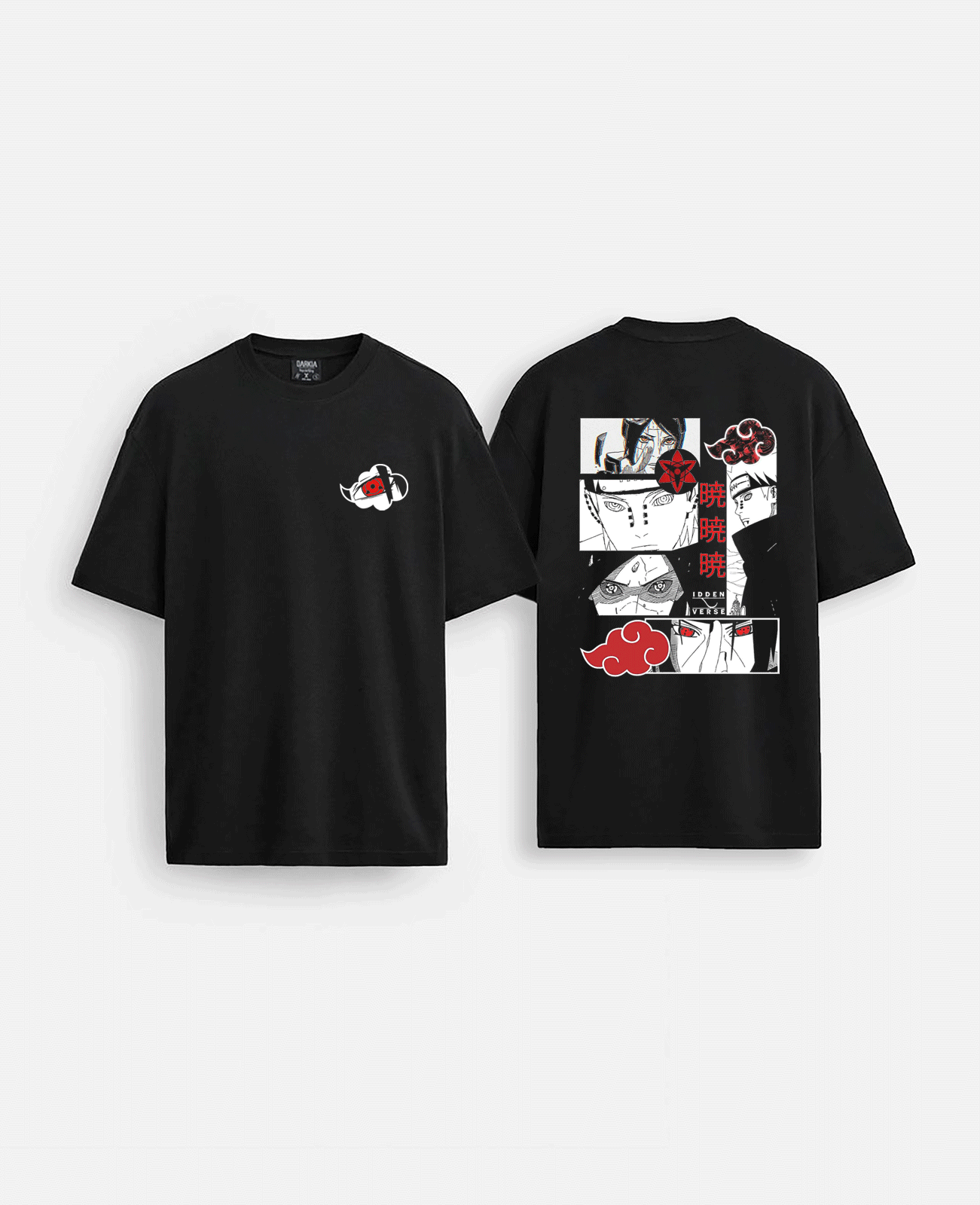 anime baskılı oversize tişört