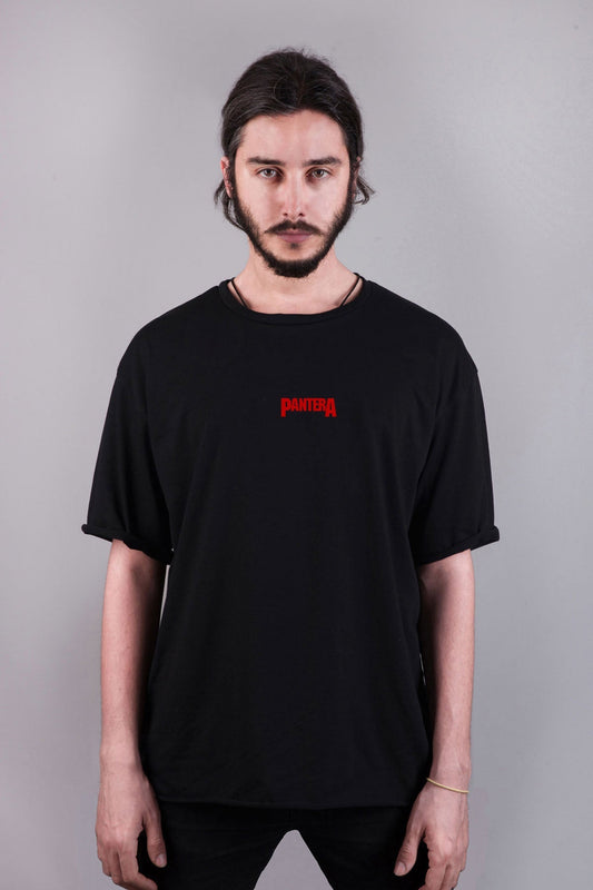 Pantera baskılı oversize tişört