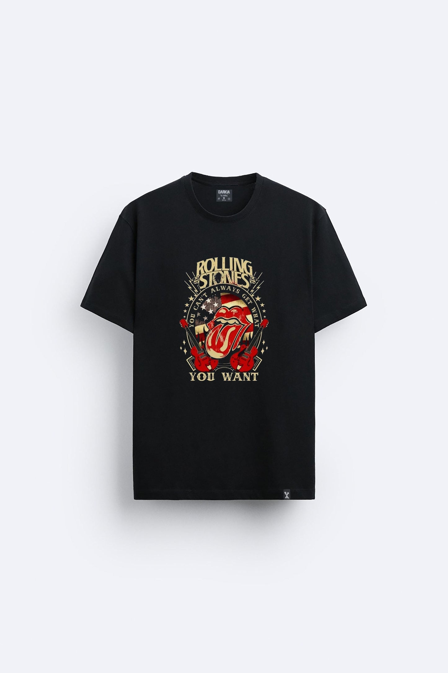 Rolling stones baskılı regular tişört