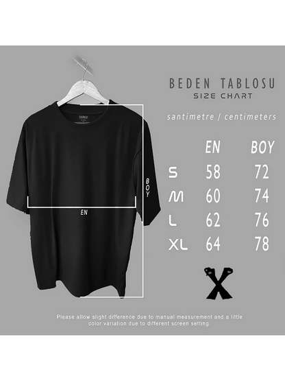 anime baskılı oversize tişört