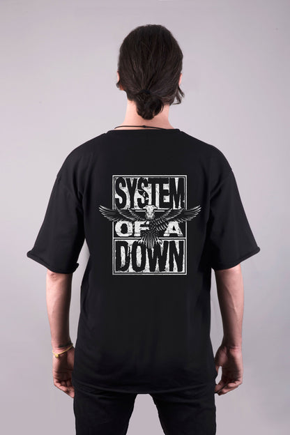 System Of Down baskılı oversize tişört