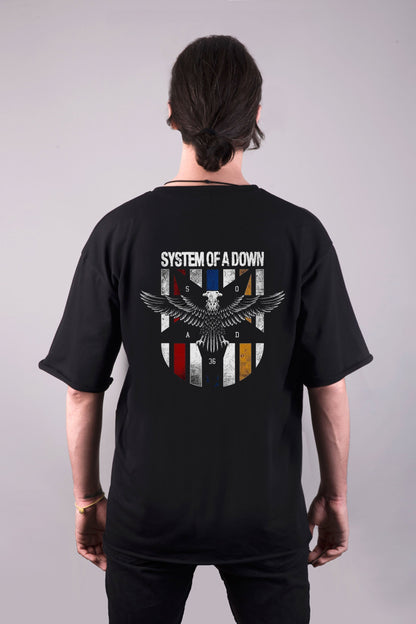 System Of Down baskılı oversize tişört