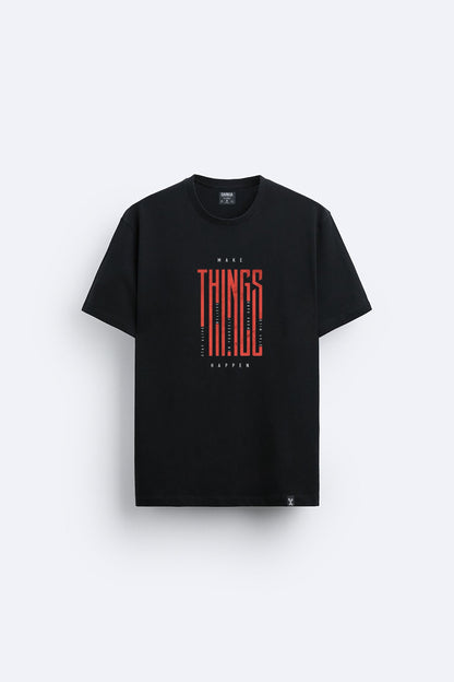 Minimal baskılı regular tişört