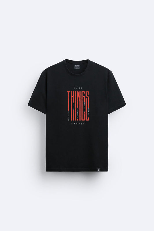 Minimal baskılı regular tişört