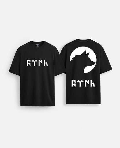 Türk bozkurt baskılı oversize tişört