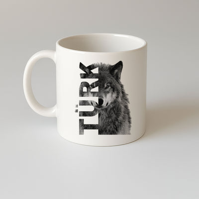 Türk Bozkurt Baskılı Porselen Kupa