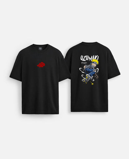 Anime baskılı oversize tişört