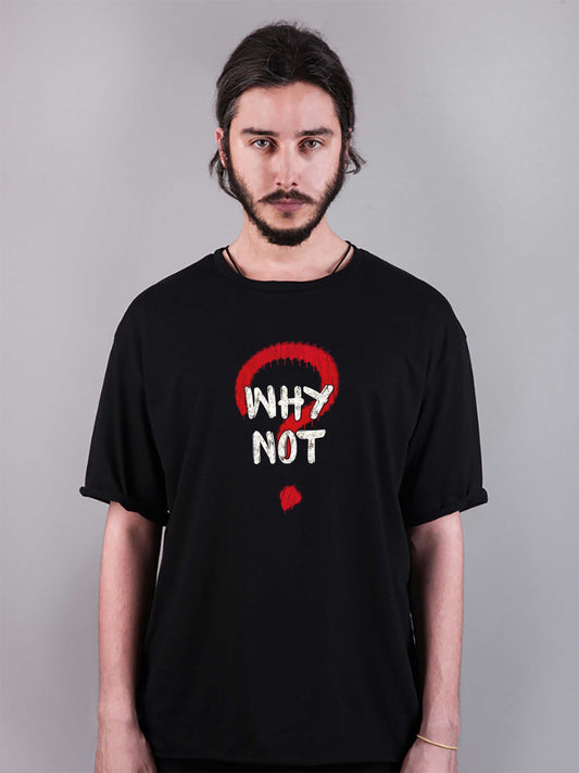 why not baskılı oversize tişört